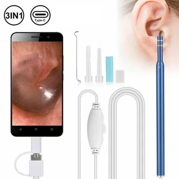 

LED Light 3 In 1 HD Cleaning Endoscope With Adjustable Borescope Ear Wax Remover Tool