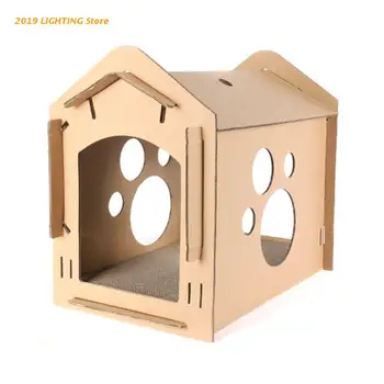 

Corrugated Paper Carton Box Cat Tickler Scratch Board Scratcher Cardboard Bed