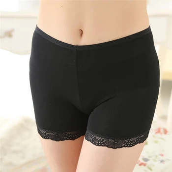 

Women Safety Pants Casual Lace Solid Stretchy Underwear Seamless Shorts