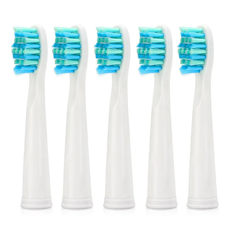 1pack white blue 5 шт./компл. Seago Зубная щётка головка для SG-507B/908/909/917/610/659/719/910/949/958 Зубная щётка электрические зубные щётки Замена насадка для зубной щетки - Цвет: 1pack white blue