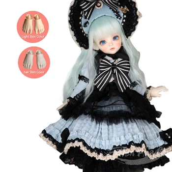 

New 1/6 BJD Doll Full Set Lolita Skirt Silver Wig Doll Kit Action Figure Model Toy - Uriel (Light Skin Color/Fair Skin Color)