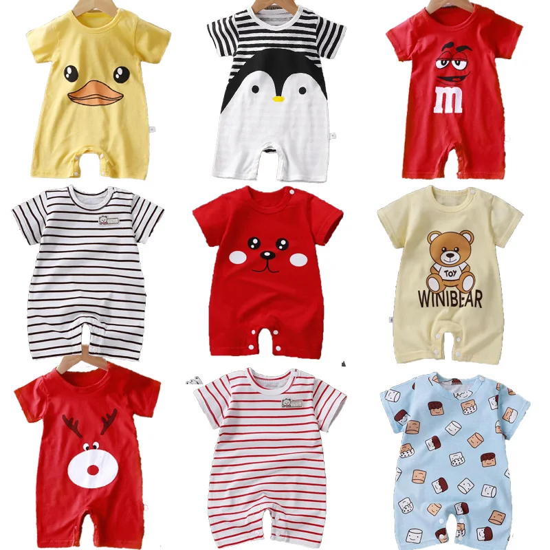 Baby Pajamas Jumpsuits Romper Short-Sleeve Infant Costumes Newborn Girls