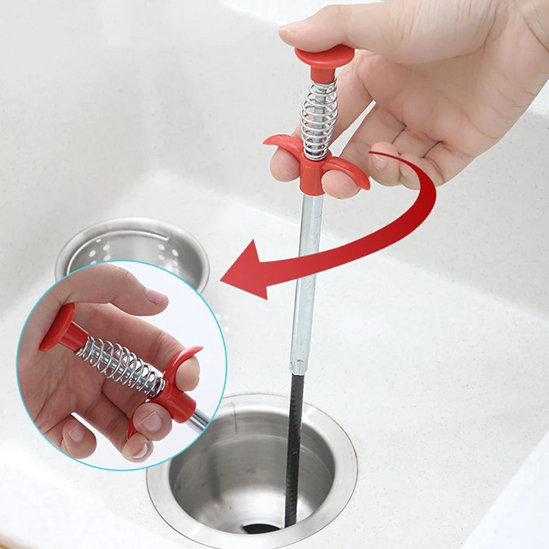 Drain Clog Water Sink Cleaner Snake Unblocker Kitchen Bath Rod Hair Remover