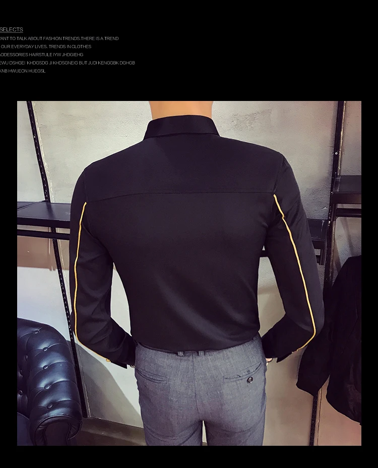 Брендовые английские мужские рубашки с длинным рукавом Camisa, мужские рубашки, повседневная приталенная рубашка Camisa Social Masculina Chemise Homme