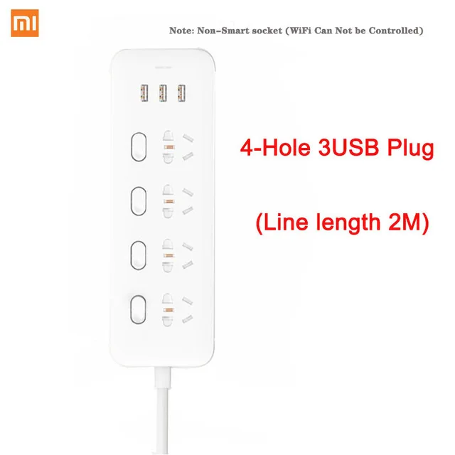 Xiaomi Mi Mijia силовая лента 2.1A Быстрая зарядка 3 USB удлинитель штепсельная вилка 6