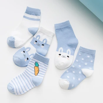 

Multicolor 5 Pair Baby Boys Girls Boys Cartoon Cotton Warm Floor Socks Leg Warmer Pattern Socks Set