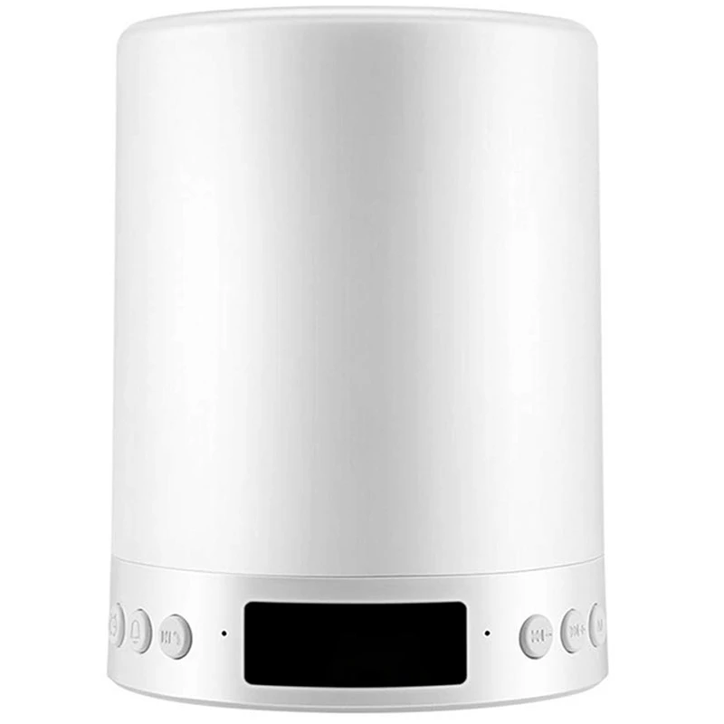 

Smart Press Lamp Rechargeable Table Lamp Dimmable Led Night Light With Wireless Bluetooth Speaker And Alarm Clock Screen, Multi-