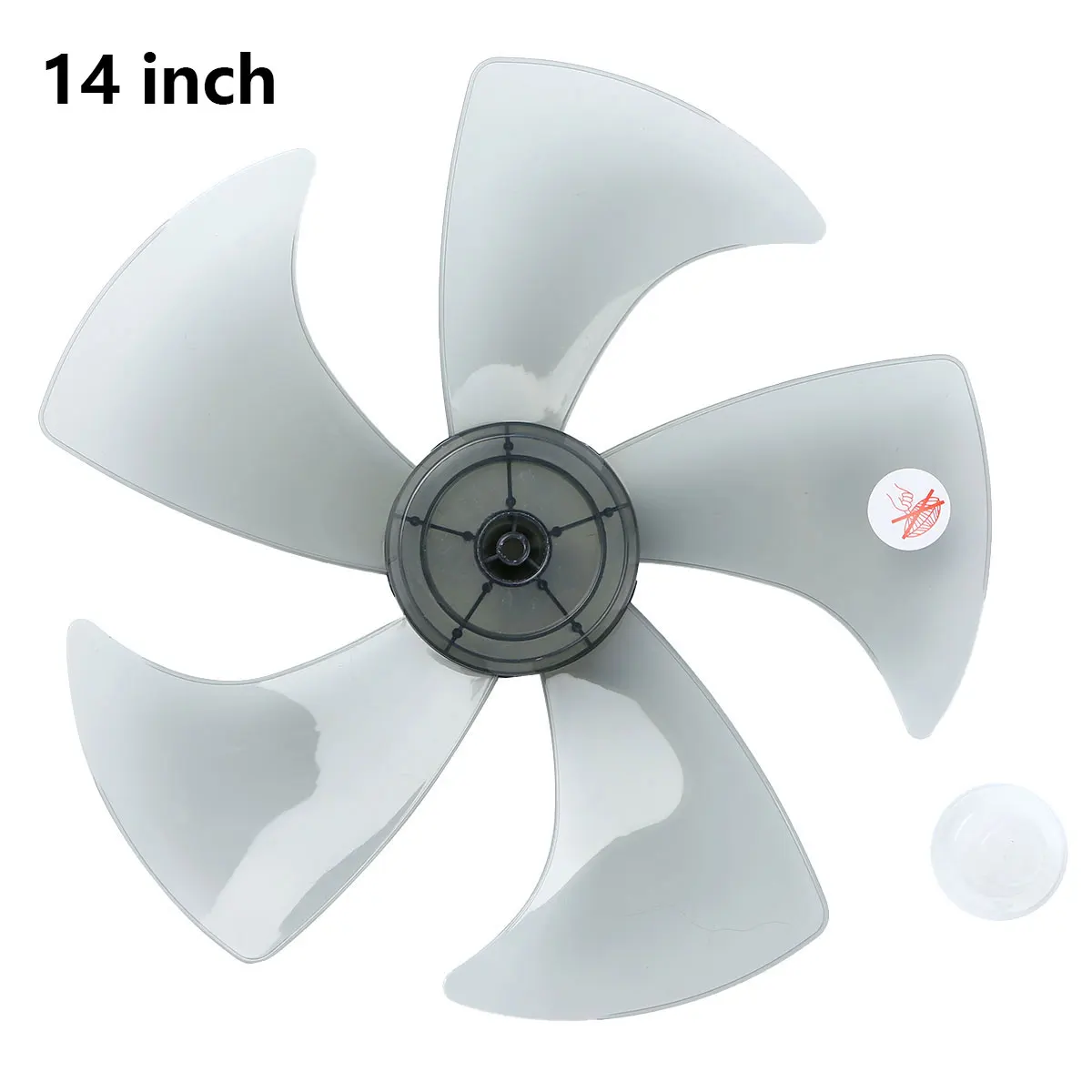 14 Inch Plastic 5 Leaves Fan Blade with Nut Cover Fan Blades For