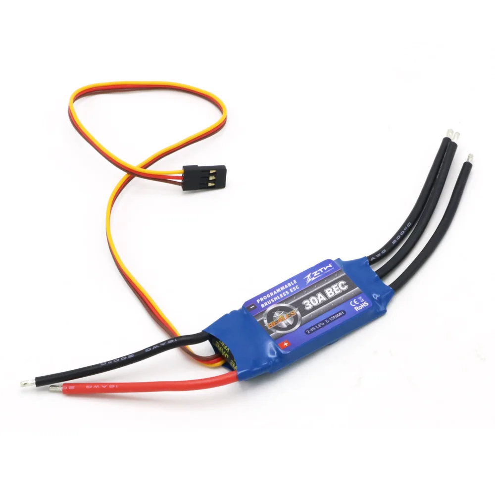 ZTW Beatle Series 2-6s 20A 30A 40A 50A 60A 80A контроллер скорости ESC с Programe картой для радиоуправляемого дрона RC вертолета