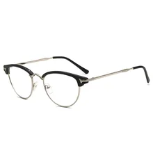 Унисекс, кошачьи глаза tr90, брови, полуоправа, очки для чтения, новинка октября, Арт, без градусов, очки для чтения, классические, повседневные, дикие очки