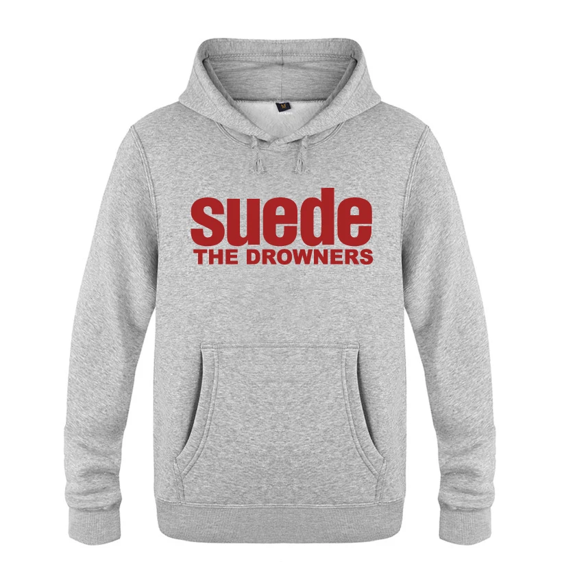 THE DROWNERS SUEDE Rock Band толстовки мужские мужские с капюшоном флисовый пуловер толстовки - Цвет: HUIY HOT