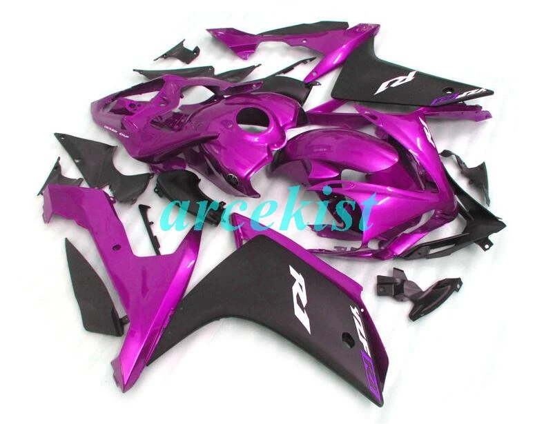 4 подарки ABS прессформы Мотоцикл Обтекатели подходит для Yamaha YZF-1000-R1 2007 2008 07 08 обтекатель кузова набор на заказ Фиолетовый Черный Прохладный
