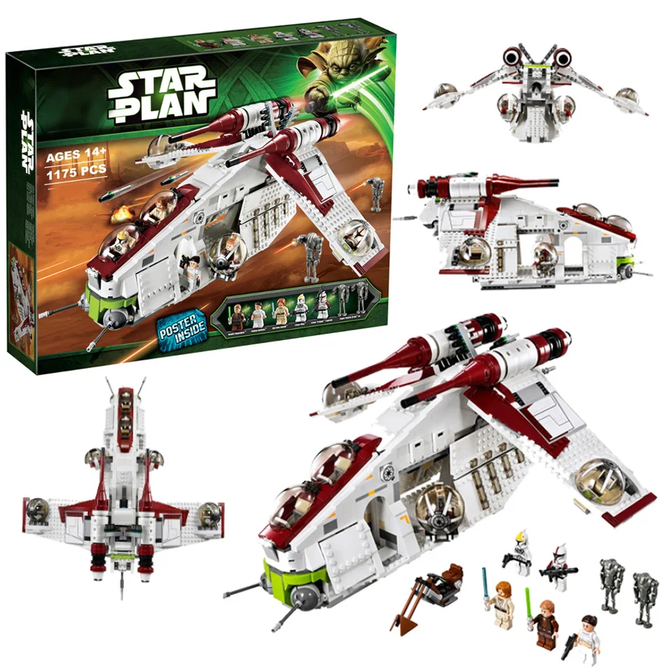 1175pcs 05041 Star Series The Republic Gunship Wars Building Blocks 75021  Bricks Toys for Children Christmas Gifts 81043|Blocks| - AliExpress