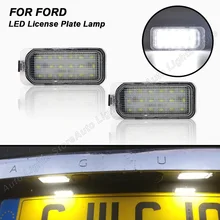 Lampe de plaque d'immatriculation LED pour Jaguar XJ(X351)XF (X250), Ford Fiesta Focus 2 3 Grand c max Galaxy Kuga Mondeo 4 5, 2 pièces