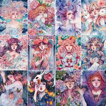 

AMTMBS Girl Portrait Oil Painting By Numbers For Adults Paint By Numbers Canvas Painting DIY High Quality Handmade Products