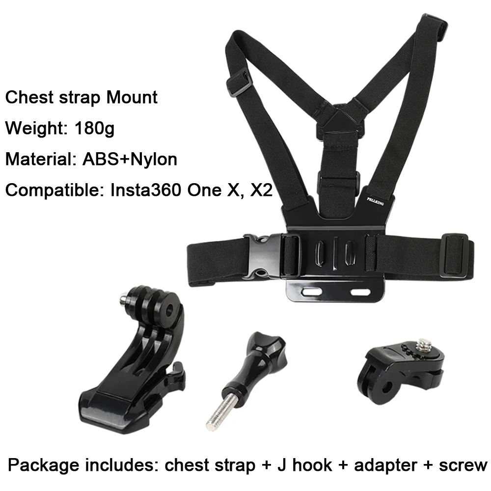  Accessories Kit for Insta360 One X3/X2/X, One R, X and GoPro  Hero 9,New Quick Release Head Strap Mount + Chest Mount Harness + Backpack  Clip Holder + 360°Rotating Wrist Strap 