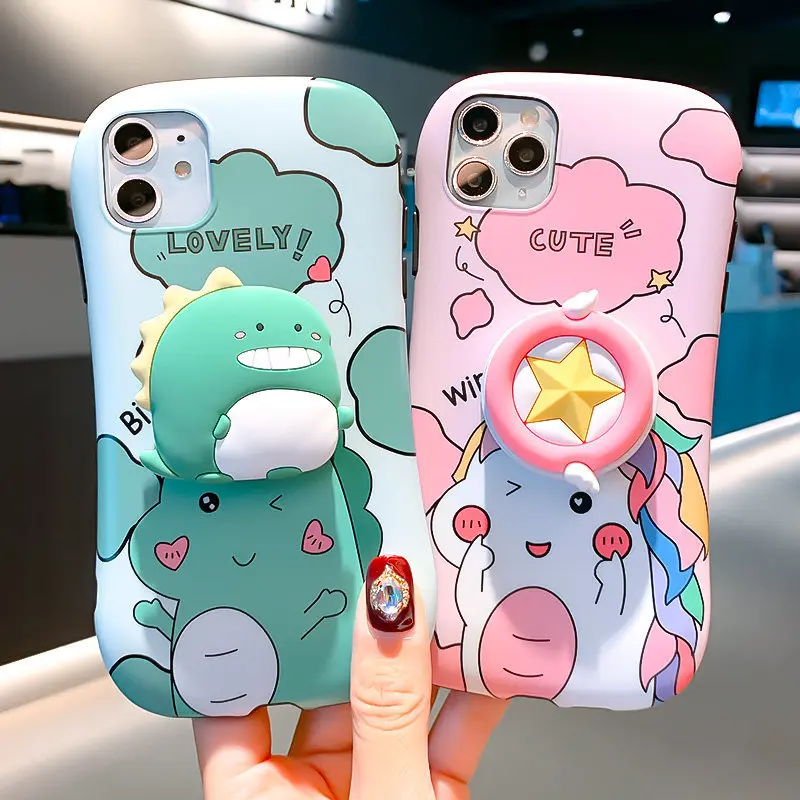 Новый милый мультяшный чехол с единорогом для iPhone 11 Pro Max X XR XS силиконовые чехлы 7 8