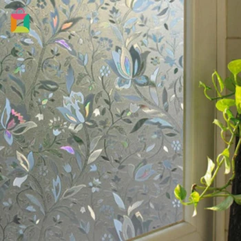 

Recyclable Frosted Glass Household Window Film 3D Flower Sticker Decorative Window Sticker Bathroom Door Sticker Cozy