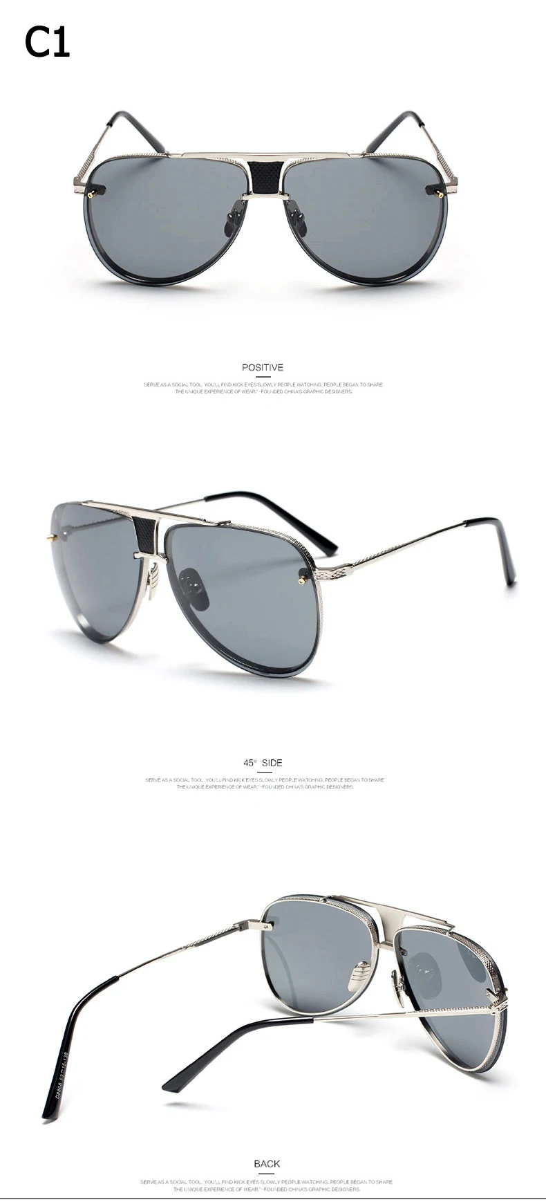 designer sunglasses with two dots on the side