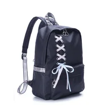 Cross Border for Oxford Cloth Backpack Women's Fashion Korean-style Casual WOMEN'S Bag Middle School Students School Bag Ribbon