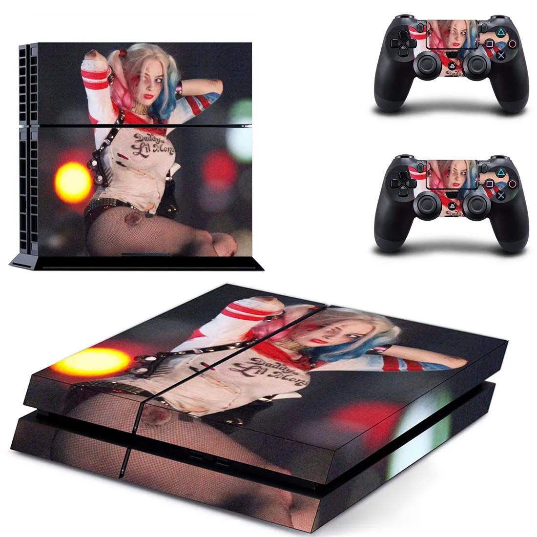 Наклейка s Harley quins наклейка для PS4 PS 4 наклейка Play station 4 наклейки виниловые Pegatinas для консоли playstation 4 и 2 контроллера