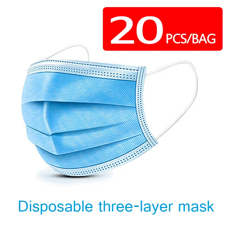 

K04 Disposable 3ply Mask Dust-proof Anti-smoke Anti Pollution Efficient Filtering Mouth Mascarillas Anti-cold mascherine 3