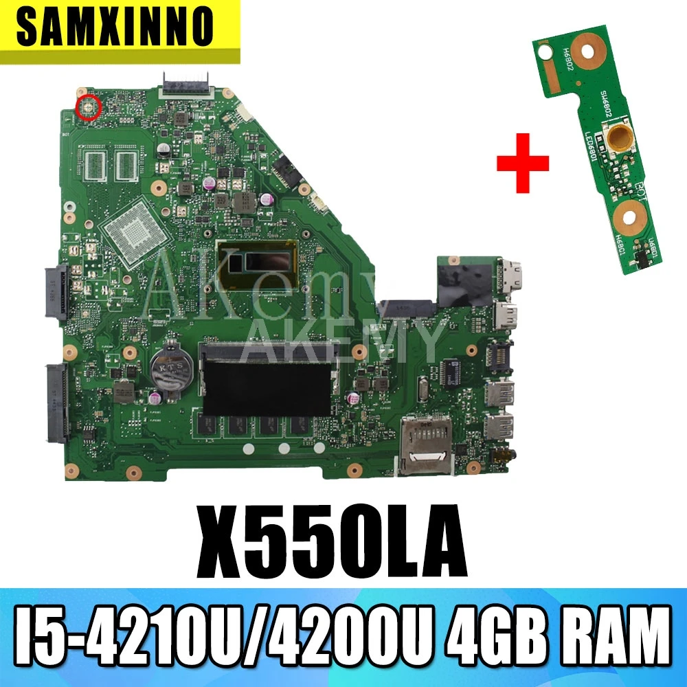 X550LA материнская плата I5-4210U/4200U 4 Гб RAM EDP для For Asus A550L X550LD R510L X550LC X550L X550 ноутбука |