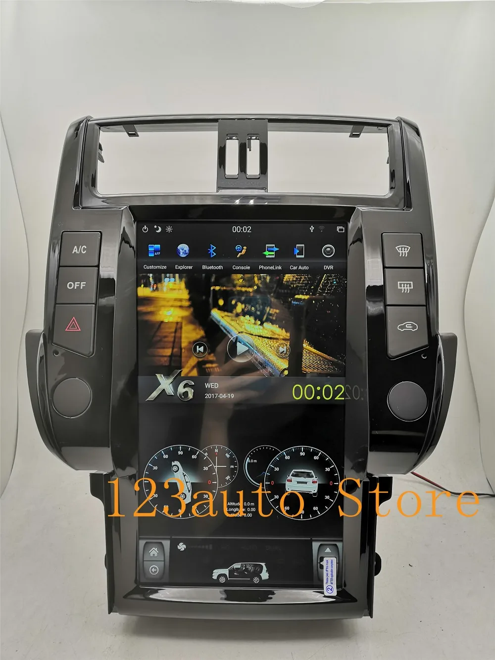 13,6 дюймов вертикальный Tesla стиль Android 8,1 автомобильный DVD gps плеер для toyota Land Cruiser Prado 150 2010-2013- PX6 ips
