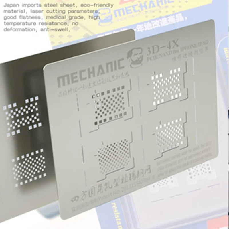 3d трафарет MECHANIC для реболлинга пазов 3D 4X жесткий диск NAND PCIE телефона XR XS max X 8P 8 7P 7