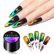 LILYCUTE liquide thermochromique Auroras ongles cristal humeur thermique changement de couleur UV LED imbiber Gel vernis Permanent vernis 2g(China)