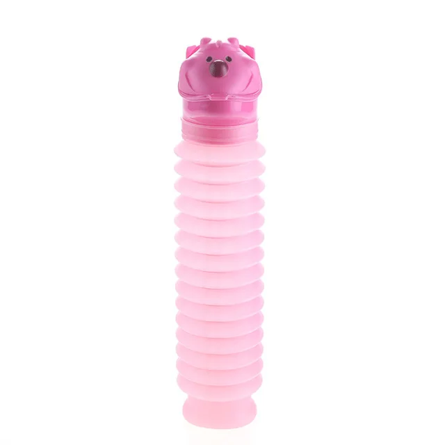 Pink bear 600ML Уличный портативный Писсуар для женщин, мужчин и детей, 600 мл, мини-туалет для путешествий, походный горшок, детский тренировочный складной МОП-инструмент - Название цвета: Pink bear 600ML