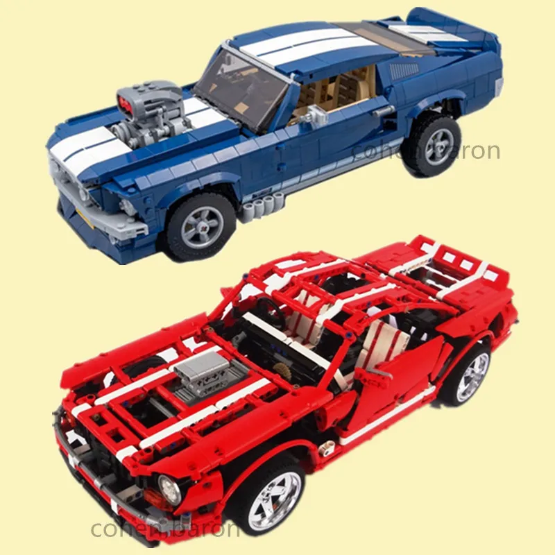 Новый мускул серии автомобилей MOC Fit Technic Mustang модель строительные блоки кирпичи
