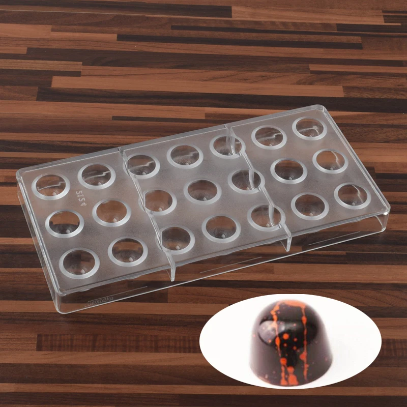 21 Cavity Polycarbonate Chocolate Mold Pastry Baking Tools Confectionery Dessert Moulds Candy Decoration Bake Tray | Дом и сад