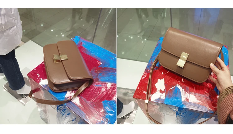 Classic box ladies shouder bag Genuine Leather crossbody bags for women famous brand luxury handbags women‘bags designer