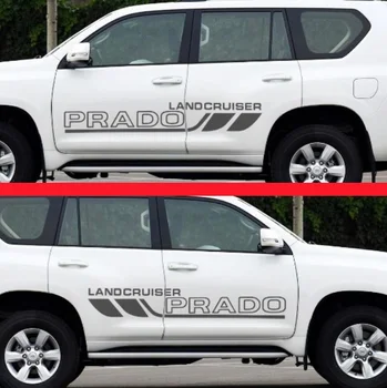 

2 pcs/set Car Side Door Stickers Vinyl Film Stylish Decals For Toyota Land Cruiser Prado Carsports car-styling Accessories