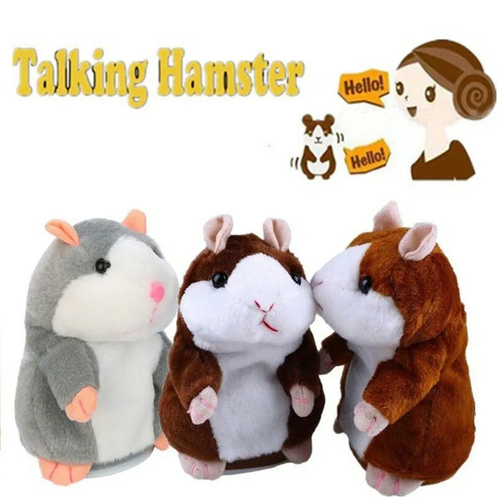 Hamster effronté répète ce que vous dites animal de compagnie électronique parlant peluche jouet mignon cadeau parlant Hamster répète Hamster