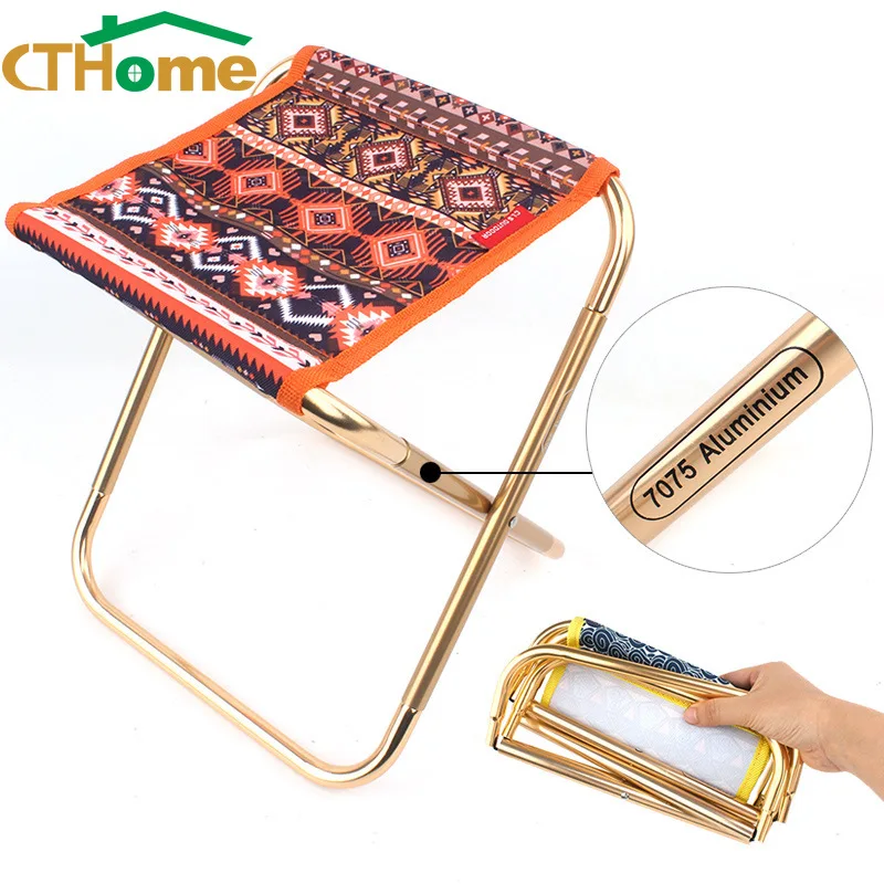 Small Folding Stool Aluminium Alloy Adult Mini Portable Barbecue Fishing Chairs Train Stool Camp Outdoor Chair Patio Furniture Small Folding Stool Aluminium Alloy Adult Mini Portable Barbecue Fishing Chairs Train Stool Camp Outdoor Chair Patio Furniture