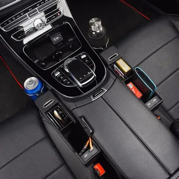

New Universal USB Car Seat Crevice Storage Box Accessories for Peugeot RCZ 207 208 301 307 308 406 407 408 508 3008 4008 5008