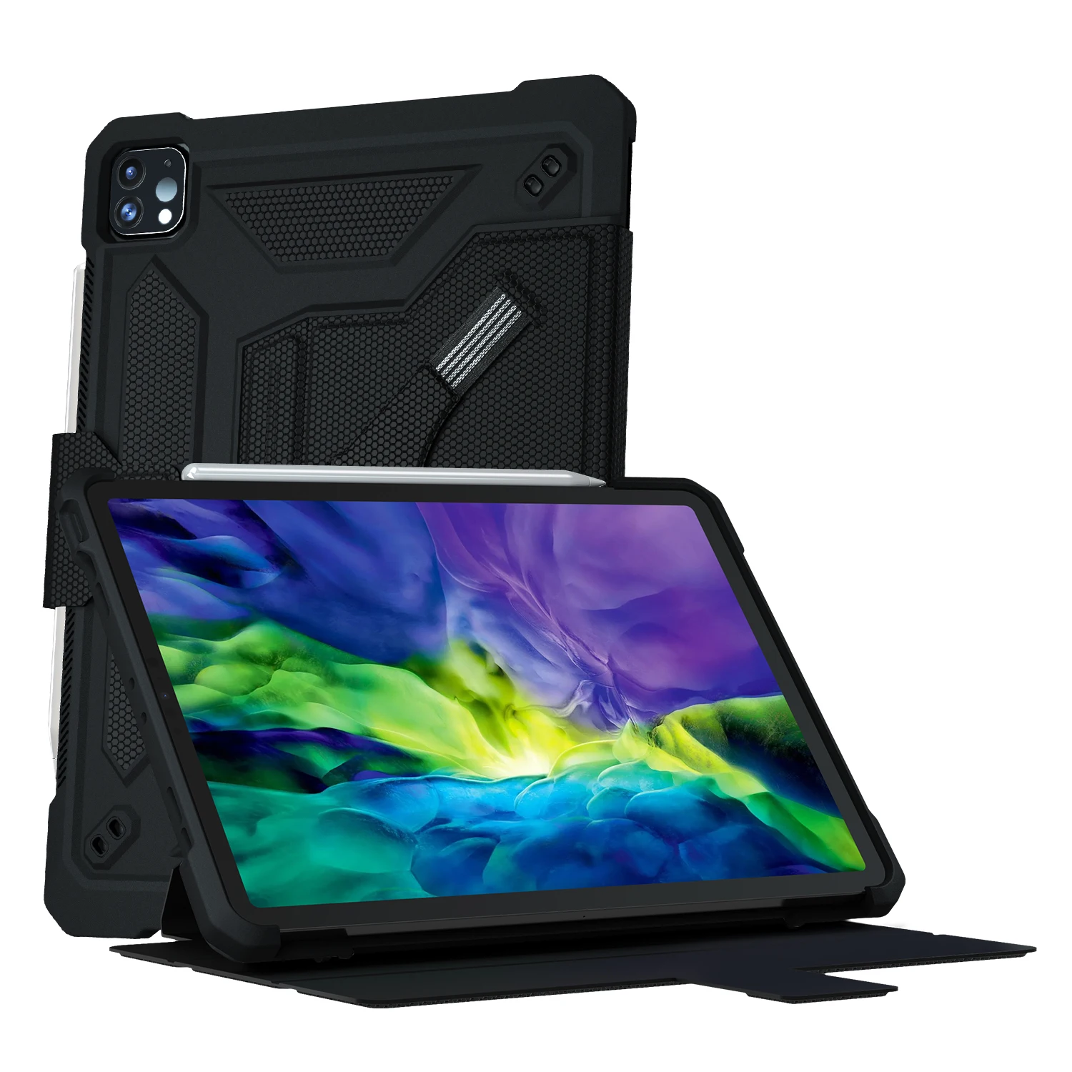 

Armor Shockproof Case For iPad 11 inch/12.9 inch 2020,Shockproof Case Auto Sleep/Wake Heavy Duty PU Leather+TPU Hard Case Holder