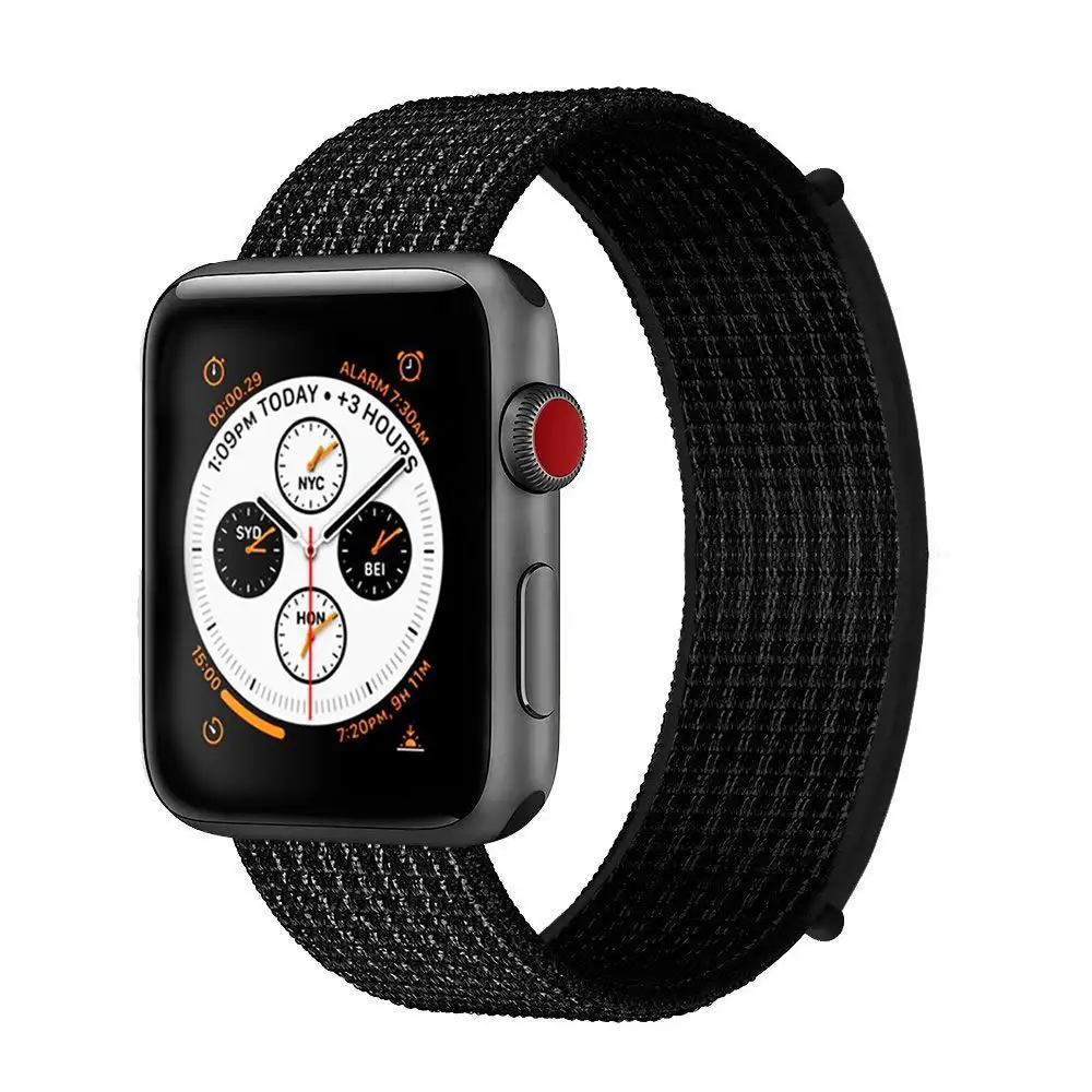 10 Ремешок для наручных часов Apple Watch 4 серии 3/2/1 38 мм 42 мм мягкий нейлон дышащий сменный ремешок Спортивные петли для наручных часов iwatch серии 4 40 мм 44 мм - Цвет ремешка: 10