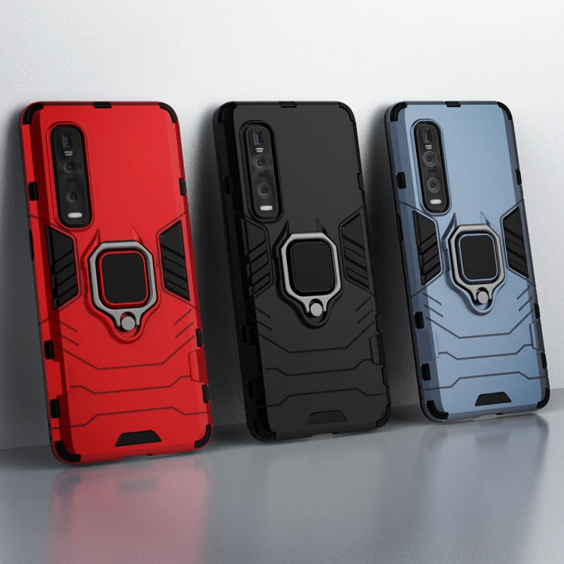 For OPPO Find X2 Pro Case Shockproof Armor Finger Ring Magnetism Holder Case For OPPO Find X2 Neo Lite X2 Pro x2pro Funda Capa wallet phone case