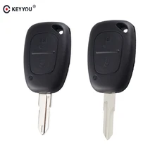 Keyyou 2 botão sem corte lâmina em branco remoto caso escudo chave do carro fob para vauxhall/opel vivaro/renault movano trafic renault kangoo