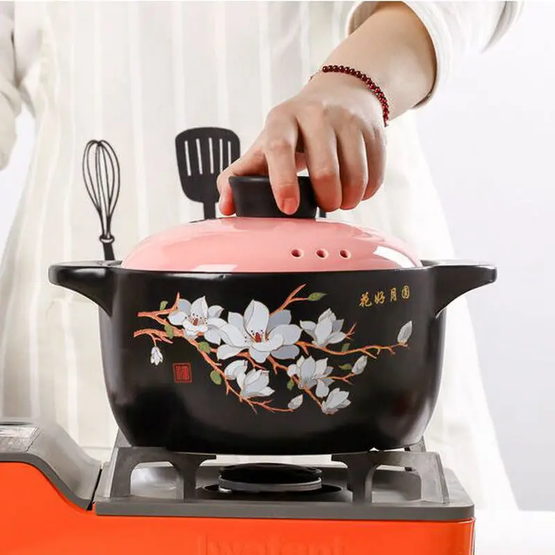 Керамическая кастрюля для супа, кастрюля для молока, газовый горшок, кухонные кастрюли, керамическая кастрюля для тушения, кастрюля для приготовления пищи, набор кастрюль, плита, горячий горшок, суп, ВОК