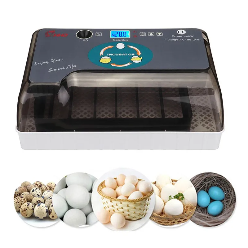 Full Automatic Incubator Brooder Farm Hatchery Machine 12 Egg Hatcher Chicken Automatic Egg Incubator Goose Bird Quail Brooder