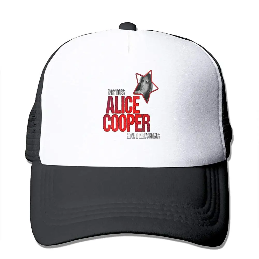 Алиса Купер-имеет имя девушки крутой логотип музыкальной группы Дальнобойщик шляпа бейсбольная Кепка сетка Кепка черная для подростков и взрослых