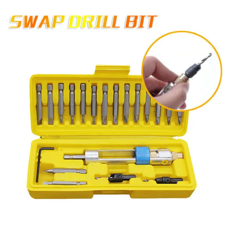 

2019 Fashion Brand New Hot Swap Drill Bit-High Speed Steel Bit Double Use Screwdriver Head Bits Tools 20PCS