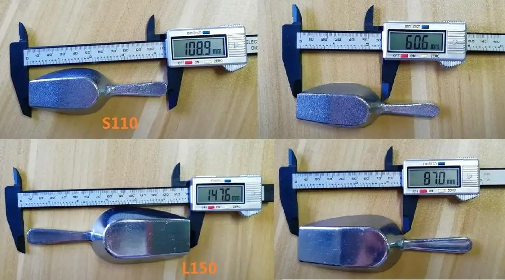 Mini Alloy Salt Spoon Food Ice Scoop 110mm 150mm ice cream scoop