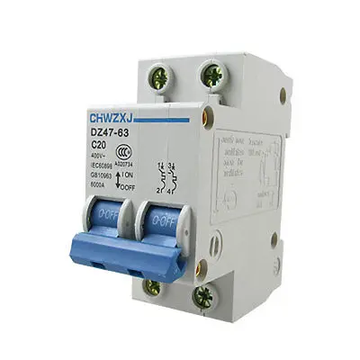 C20 6000A Ёмкость 400 V мини-автомат защити цепи 2pole