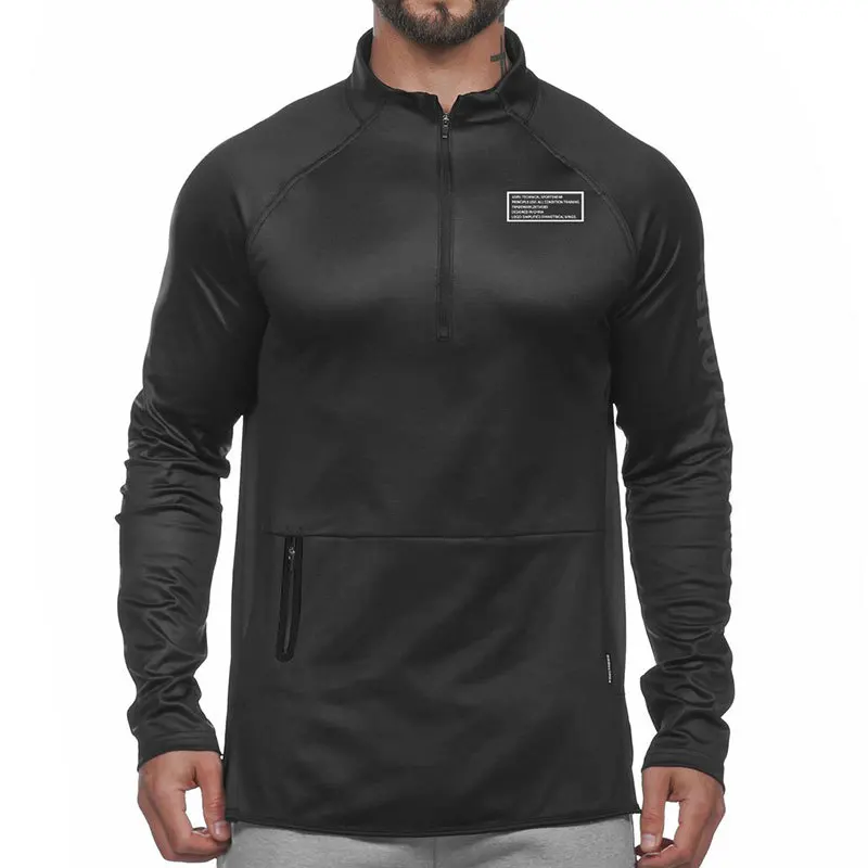 Voobuyla мужская куртка для бега Спортивная Фитнес с длинными рукавами на молнии плотная Толстовка спортивная куртка для бега тактическая одежда