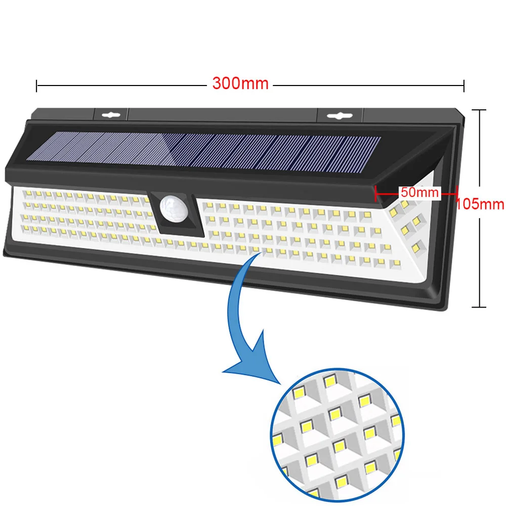 118 светодиодный садовый светильник на солнечной батарее, уличный светодиодный светильник на солнечной батарее с датчиком движения, водонепроницаемый светильник на солнечной батарее, энергосберегающий настенный уличный светильник